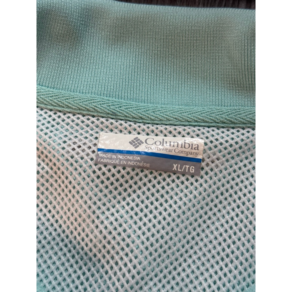 Men's Columbia Light Blue PFG Polo Shirt XL - Picture 3 of 5